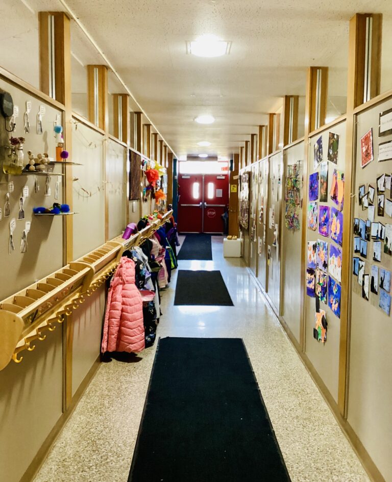 The hallway at Weaver CDC